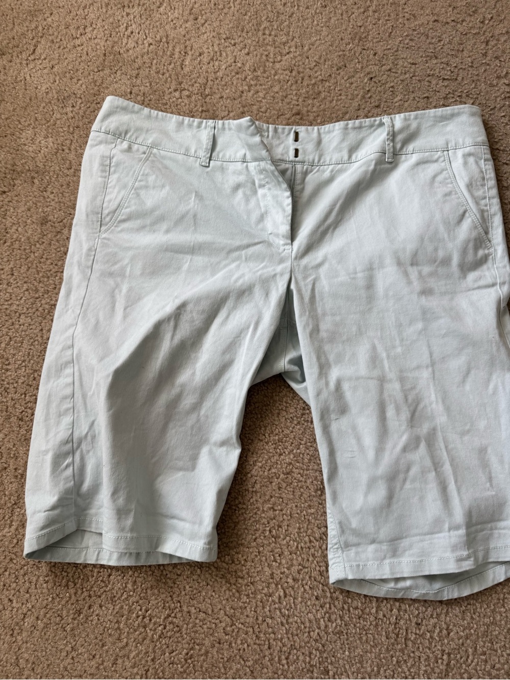 LOFT Pale Mint Bermuda Shorts
